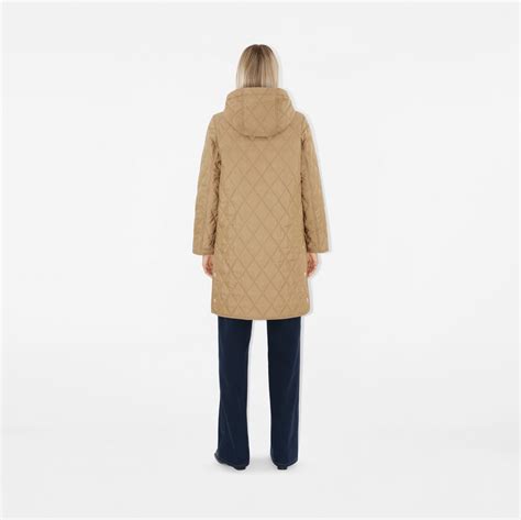 Quilted Thermoregulated Coat in Archive beige 